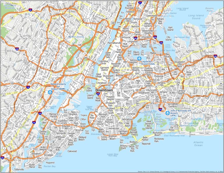 New York Neighborhood Map 768x593 