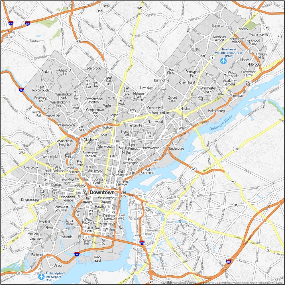 Philadelphia Neighborhood Map