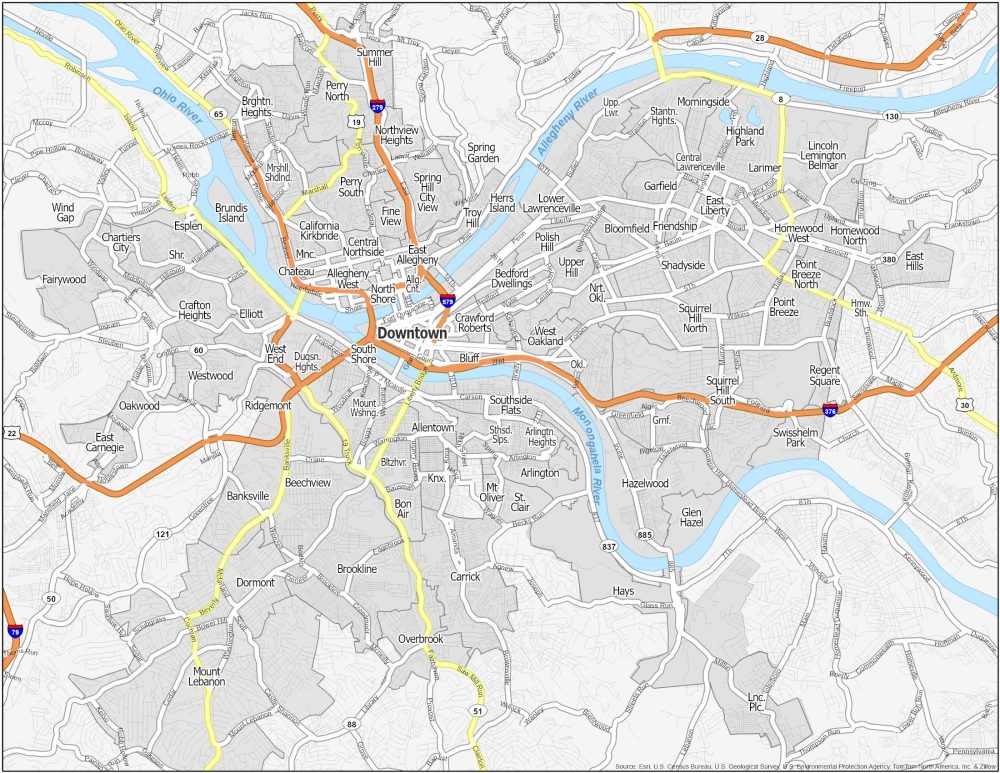 Pittsburgh Neighborhood Map