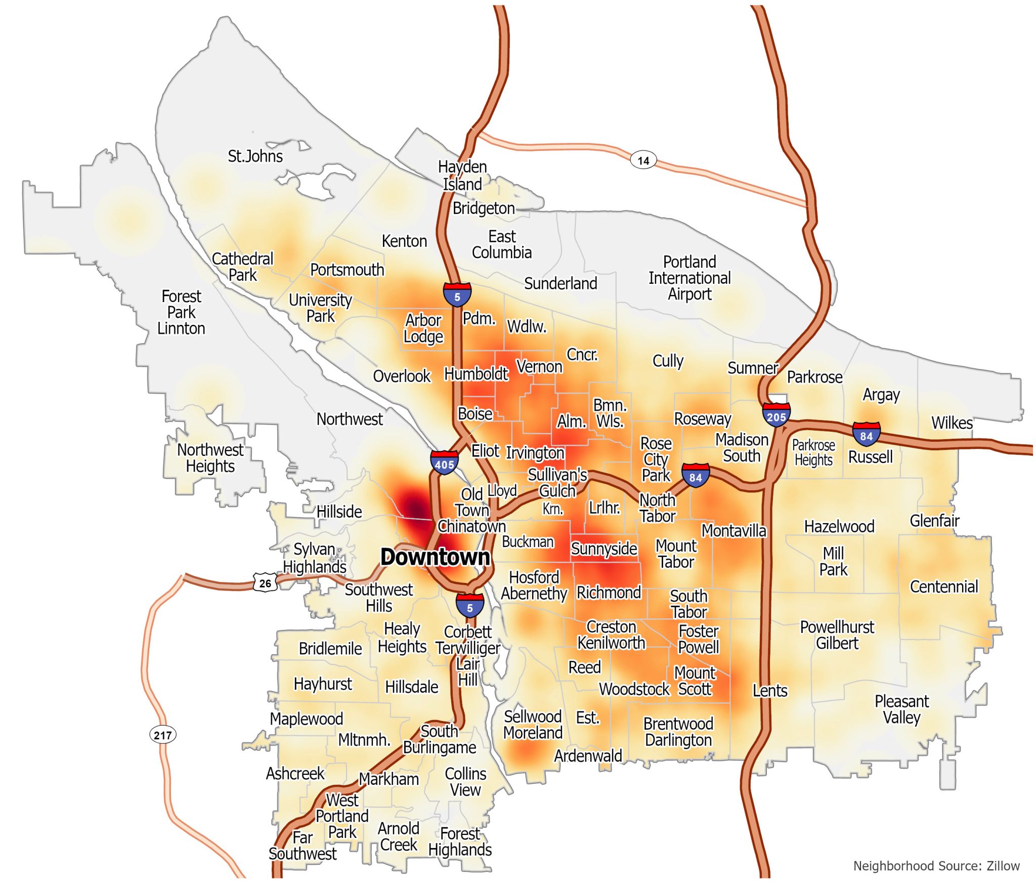 Portland Crime Map 2048x1743 