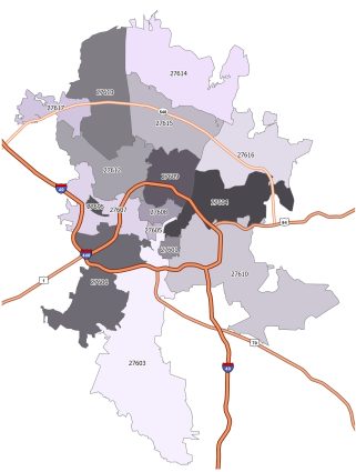 Raleigh Zip Code Map - GIS Geography