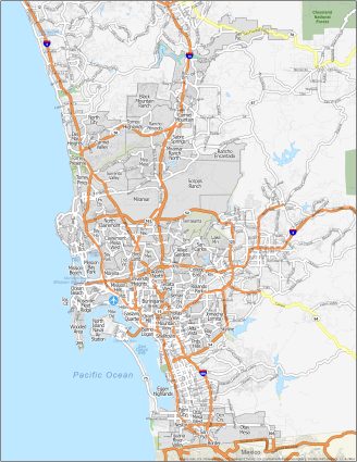 San Diego Neighborhood Map 328x425 