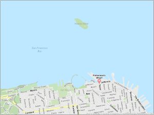San Francisco Alcatraz Island Map