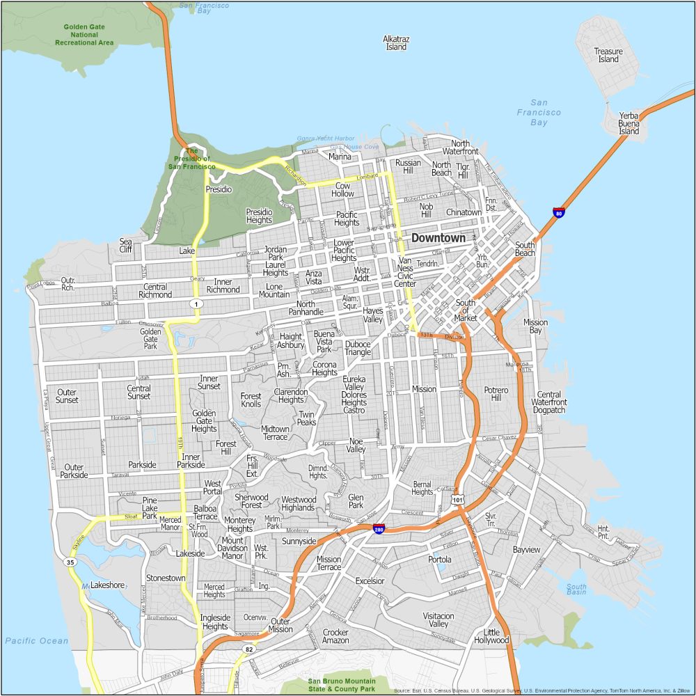 San Francisco Neighborhood Map