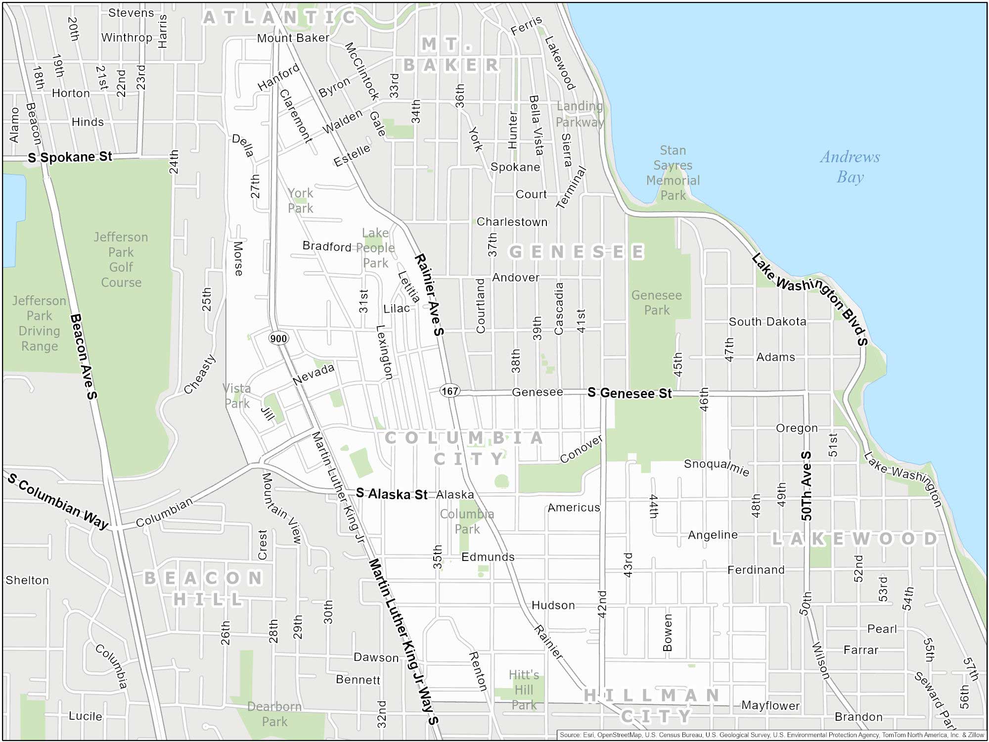 Seattle Columbia City Map
