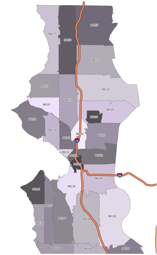 Seattle Zip Code Map Gis Geography 5040
