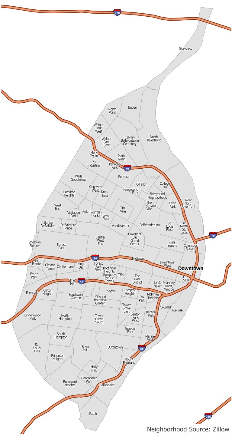 St. Louis Neighborhood Map