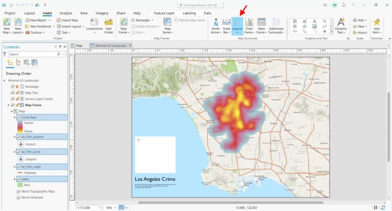 Inserting Legend in ArcGIS Pro