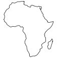 Africa Continent Blank Map
