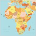 Blank Map of Africa in Color