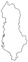 Albania Blank Map
