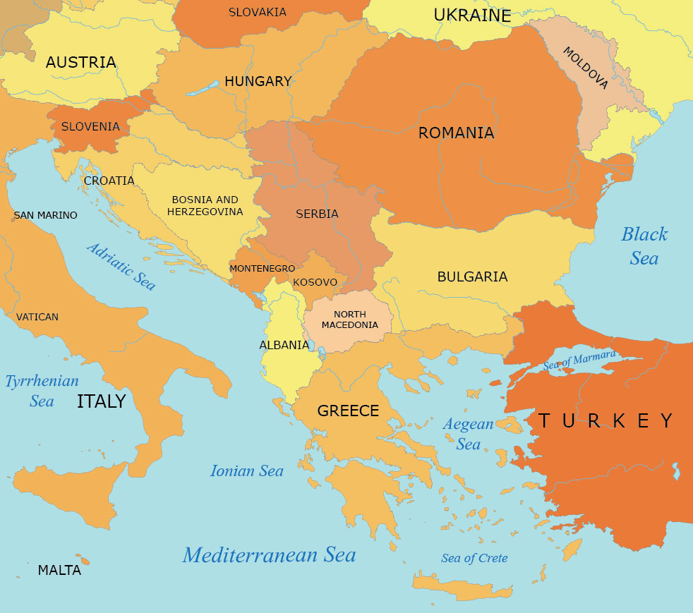 Balkan States Map