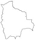 Bolivia Outline Map