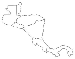Blank Map of Central America