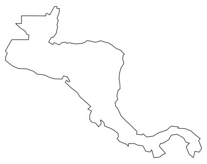 Central America Blank Map