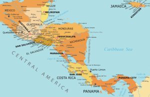 Central America Map – Countries and Cities