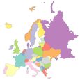 Europe Blank Color Map
