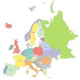 Europe Blank Map with Labels
