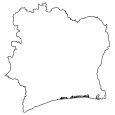 Ivory Coast Blank Map