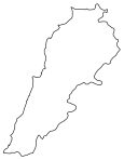 Lebanon Blank Map