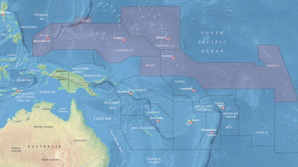 Micronesia Physical Map
