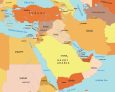 Middle East Map with Capitals