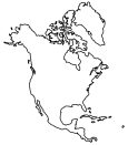 North America Continent Blank Map