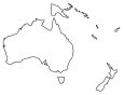 Oceania Countries Outline Map