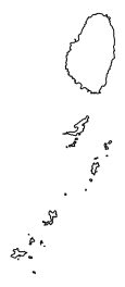 Saint Vincent and the Grenadines Outline Map