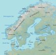 Physical Map of Scandinavia