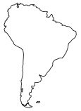 South America Continent Blank Map