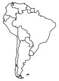 South America Countries Outline Map