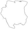 Suriname Outline Map