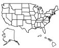 USA States Outline Map