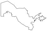 Uzbekistan Blank Map
