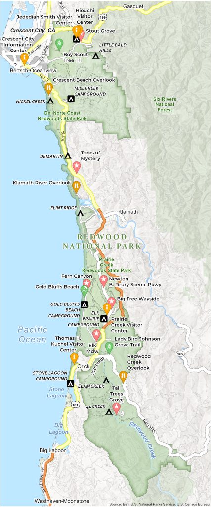Redwood National Park Map - GIS Geography