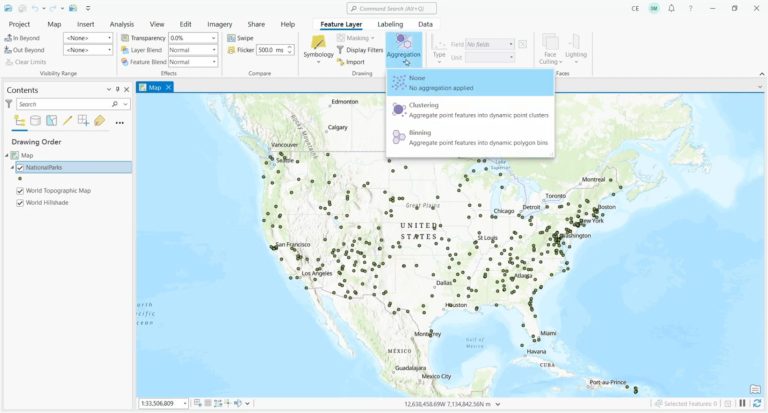 Aggregate Clustering ArcGIS Pro