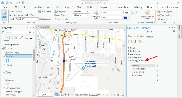 ArcGIS Pro Labeling Fitting Strategy