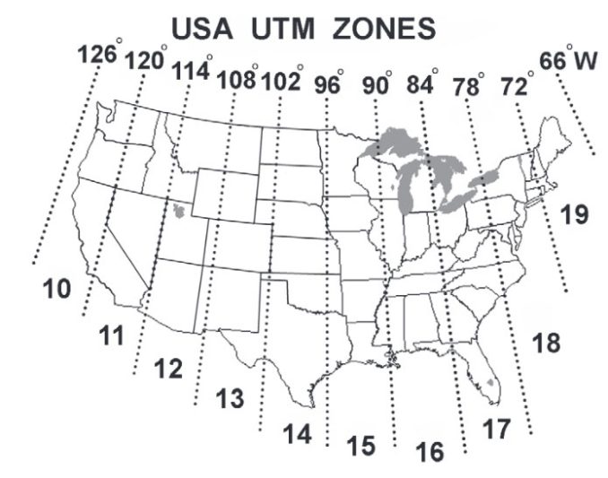 USA UTM Zones