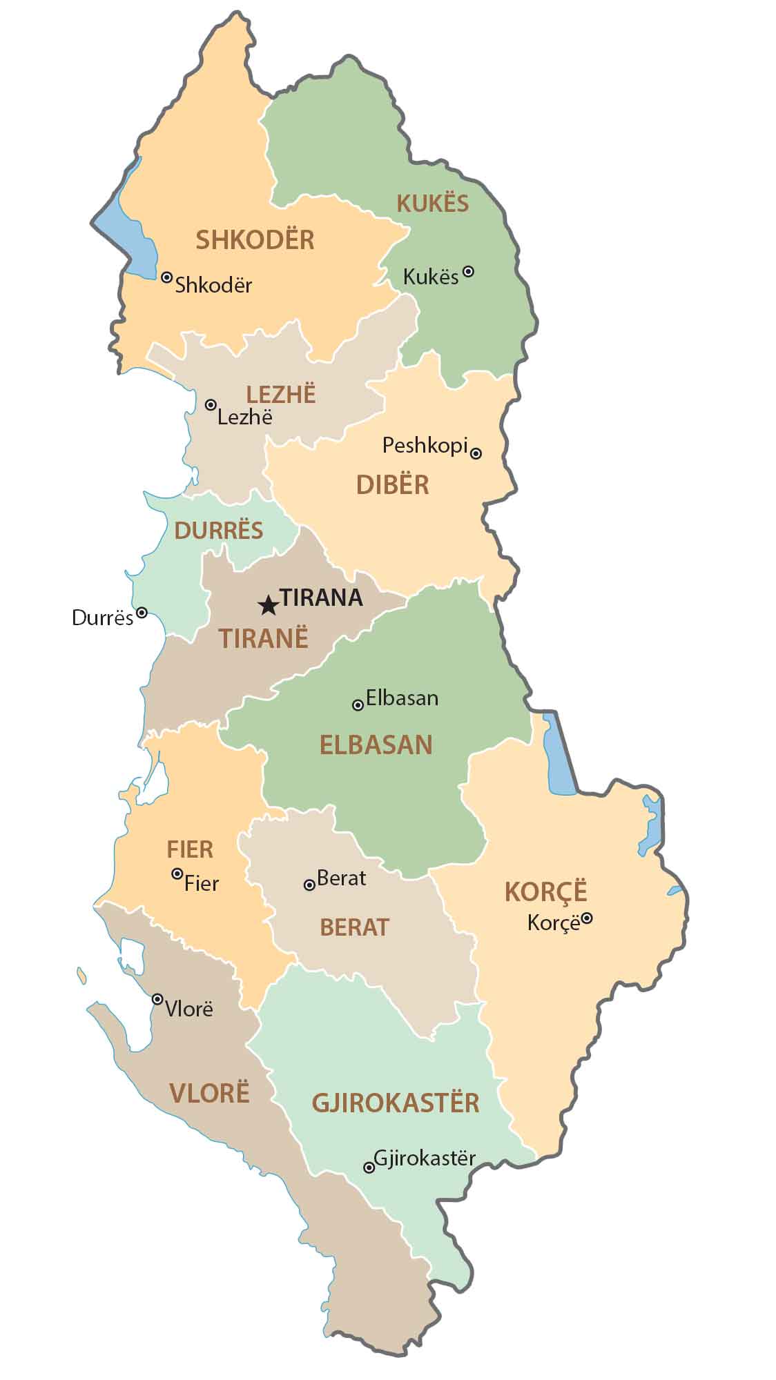 Albania Administration Map