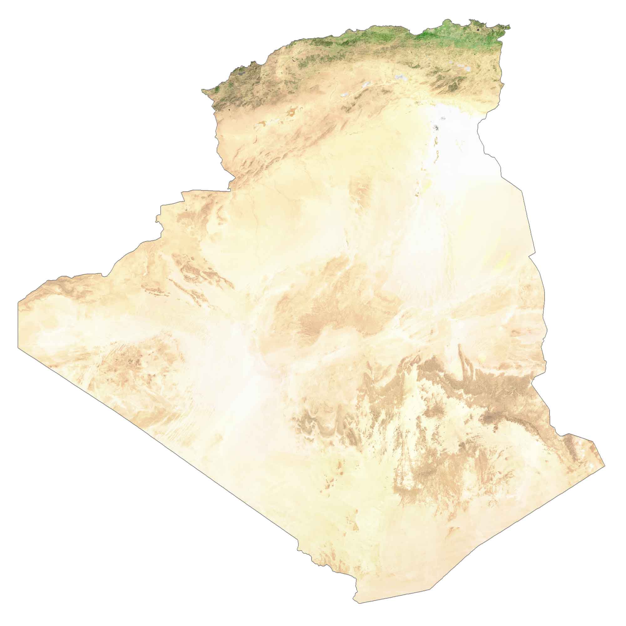 Algeria Satellite Map