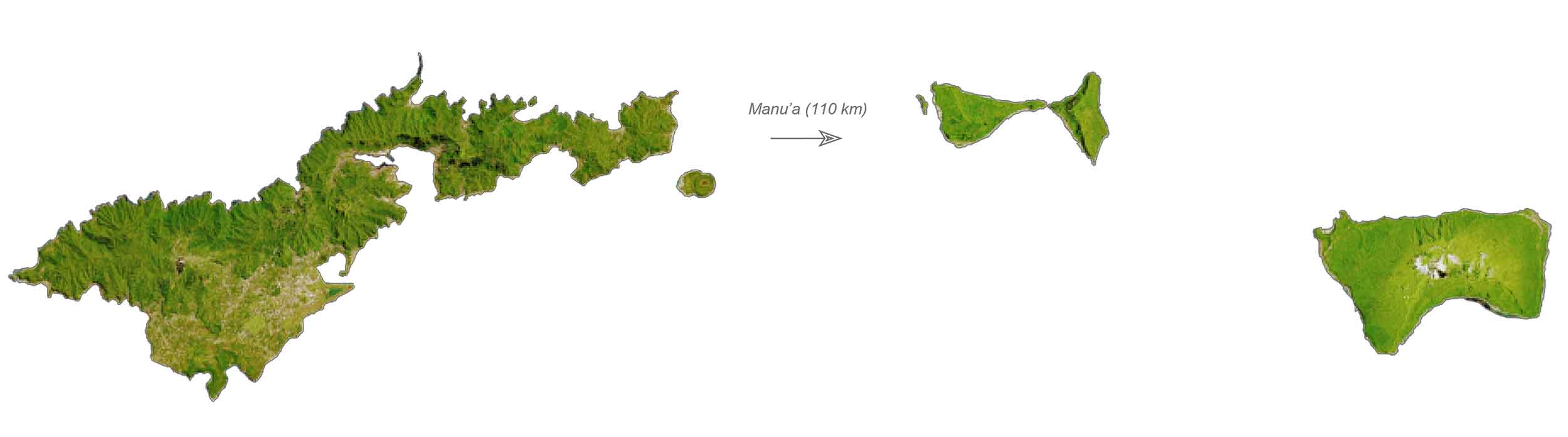 American Samoa Satellite Map