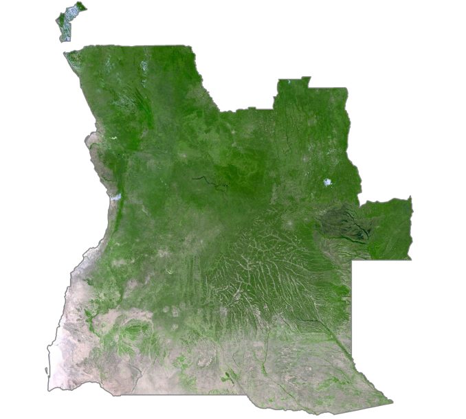 Angola Satellite Map