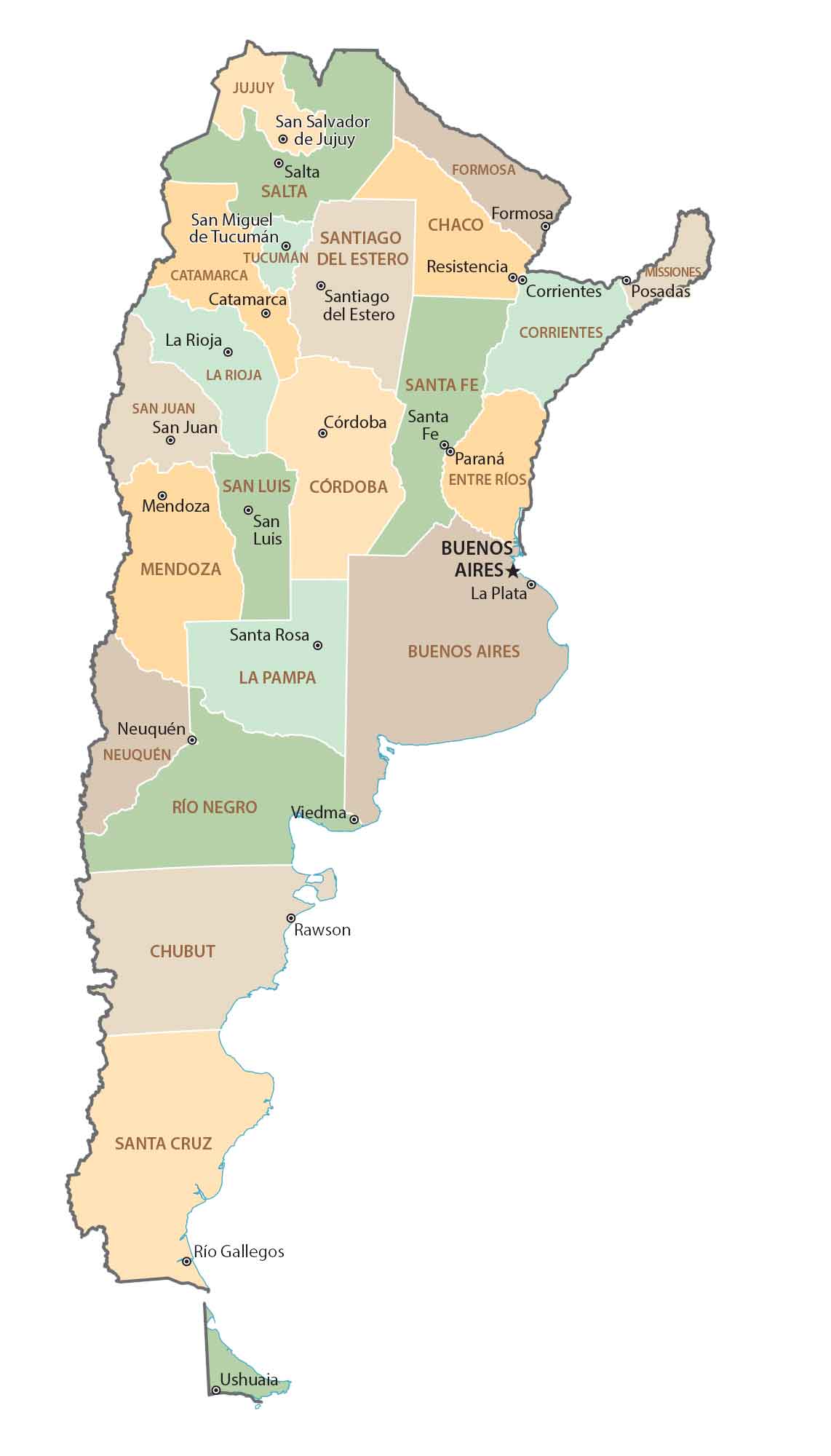 Argentina Province Map