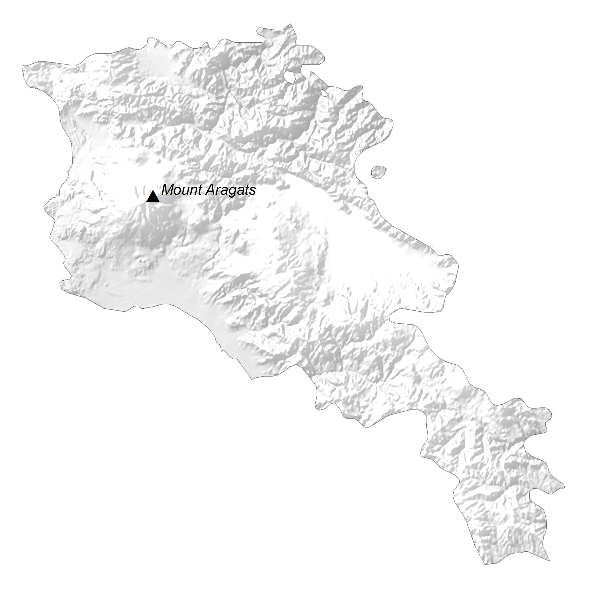 Armenia Elevation Map