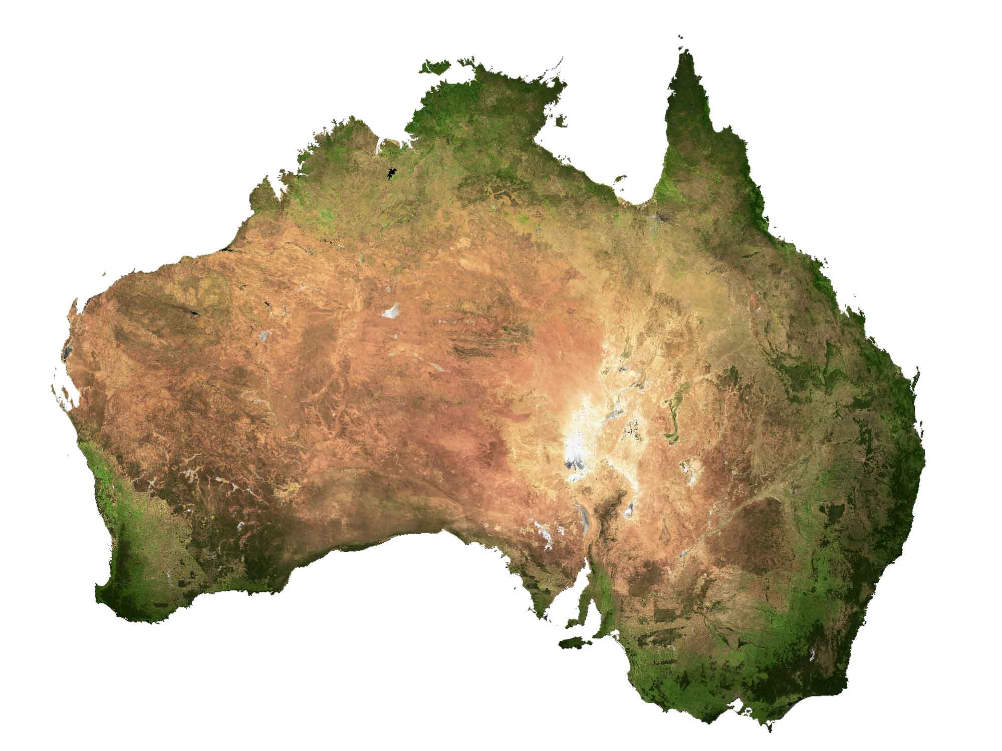 Australia Satellite Map