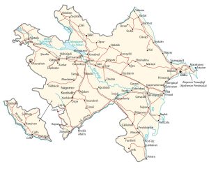 Azerbaijan Map – Cities and Roads