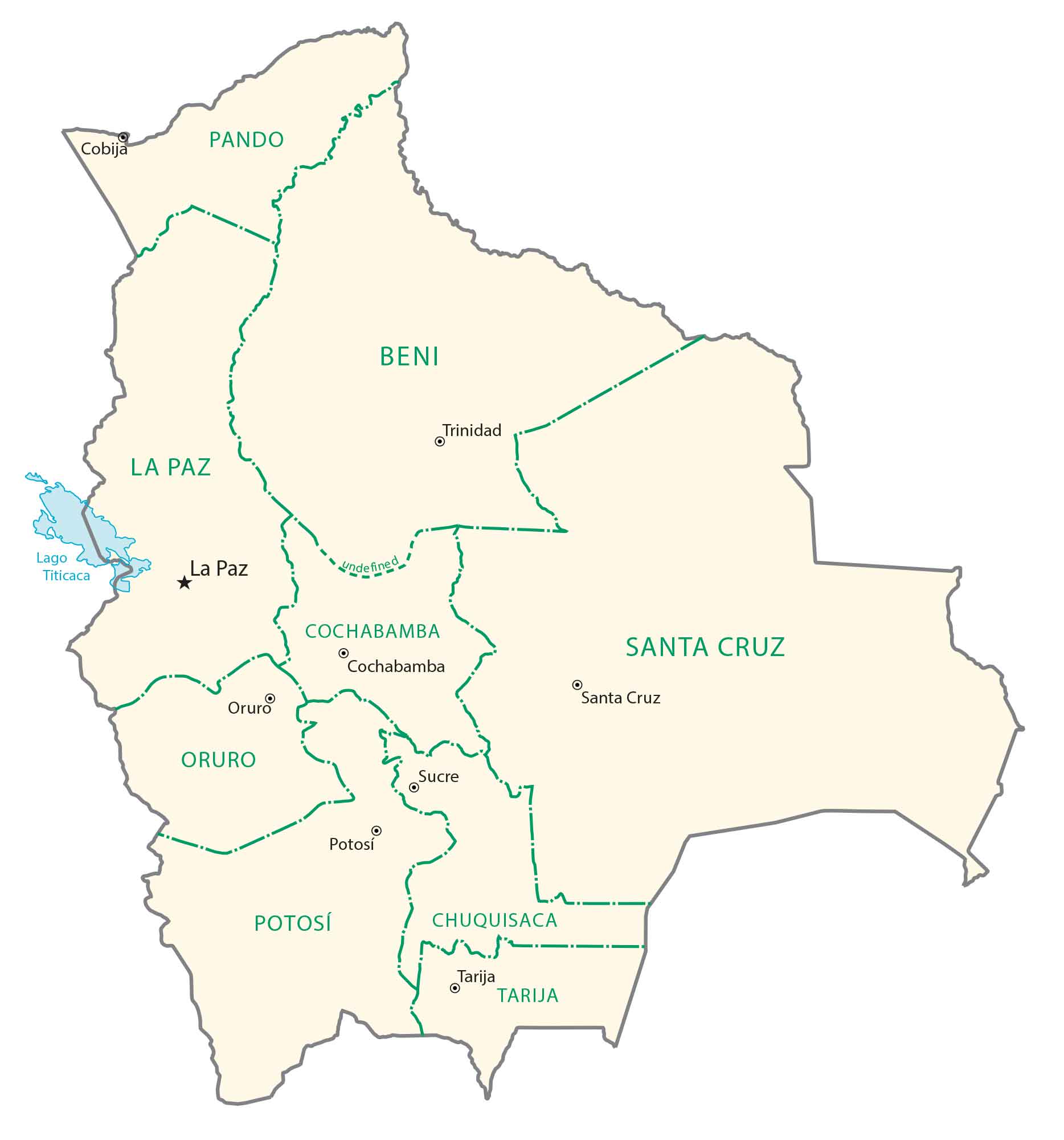 Bolivia Administrative Map