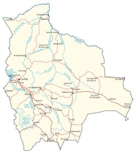 Map of Bolivia – Cities and Roads