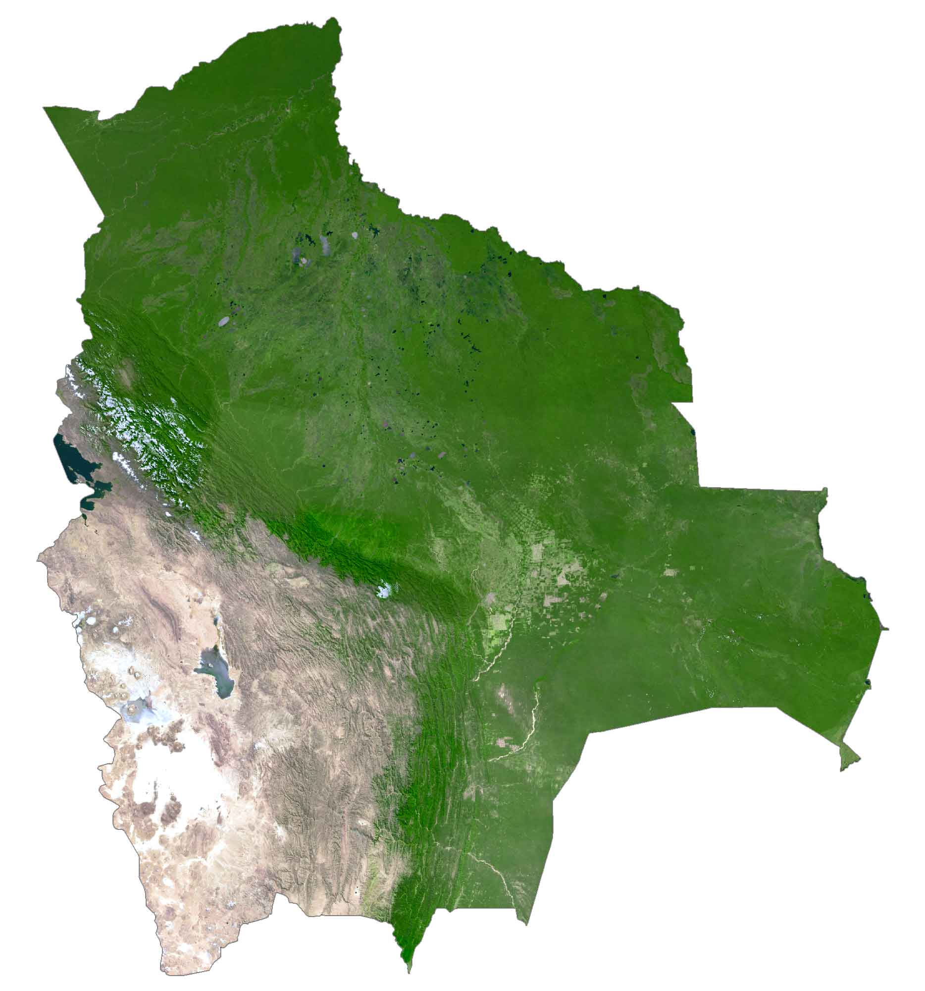 Bolivia Satellite Map